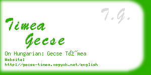 timea gecse business card